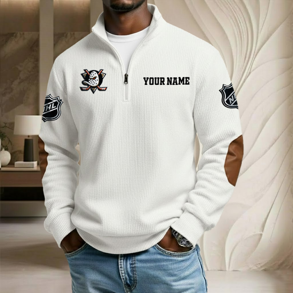 NHL x AD Custom Name Stand Collar Half-zip Sweatshirt HLP HLPHUONG