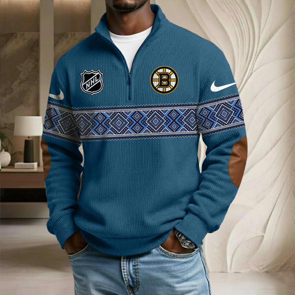 NHL x BB Stand Collar Half-zip Sweatshirt HLP HLPHUONG