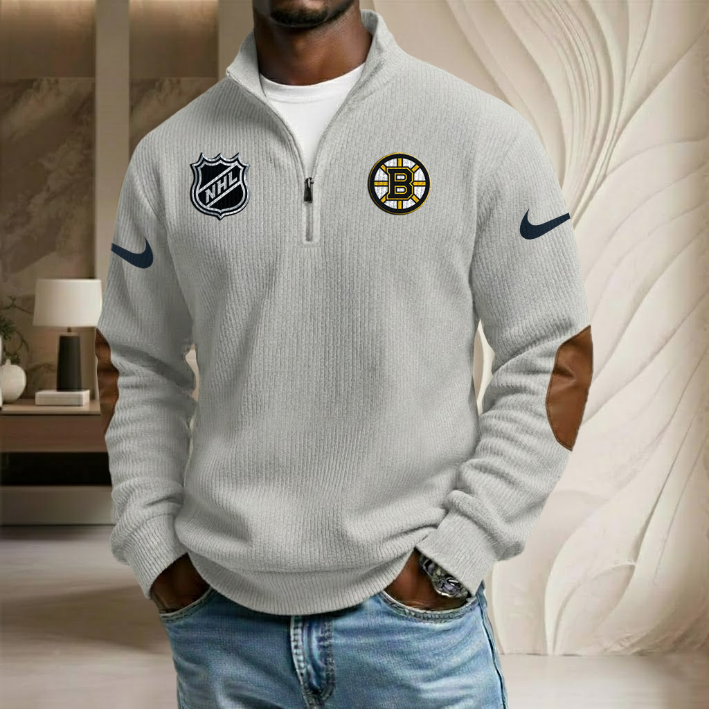 NHL x BOS Sport Team Stand Collar Half-zip Sweatshirt HLP HLPHUONG