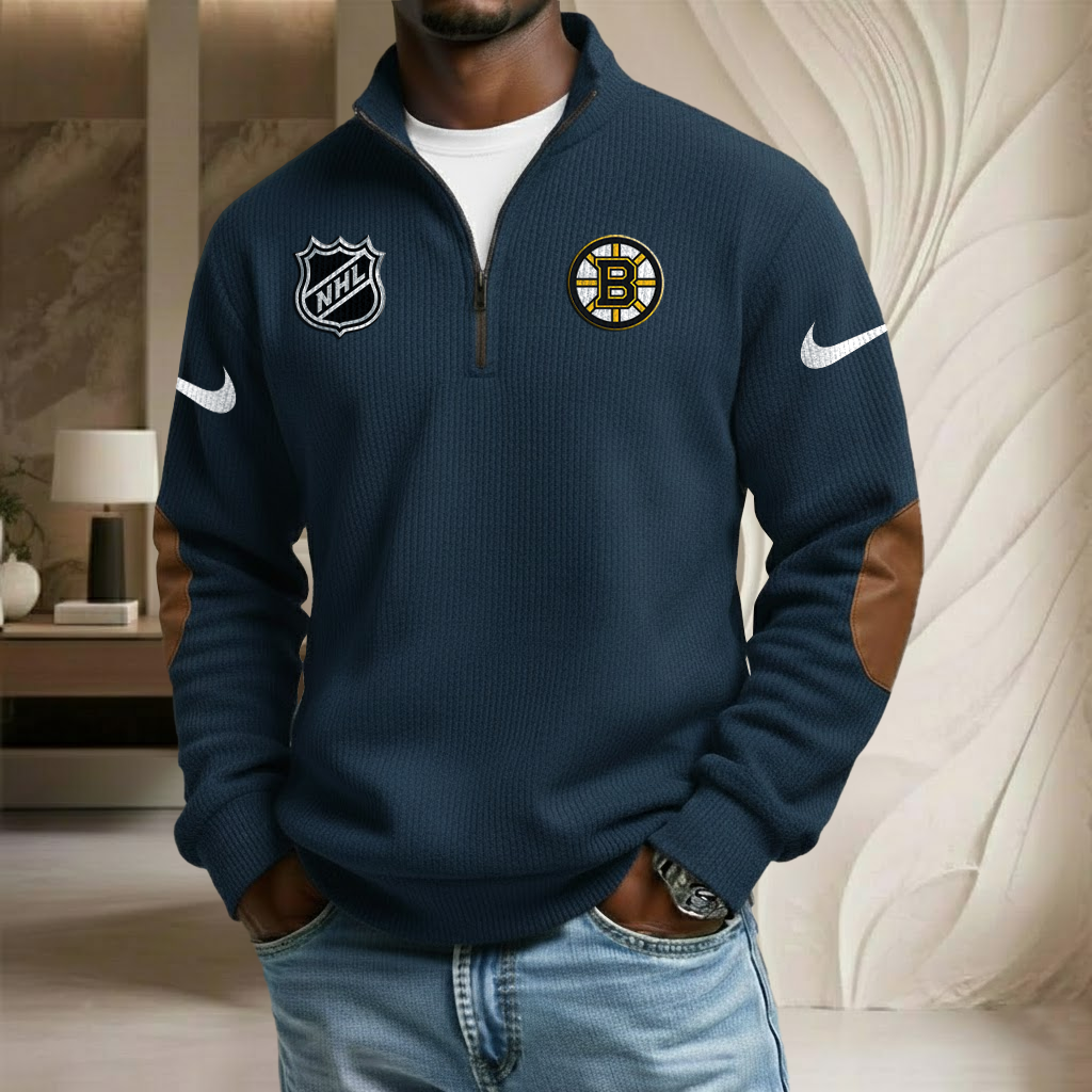 NHL x BOS Sport Team Stand Collar Half-zip Sweatshirt HLP HLPHUONG