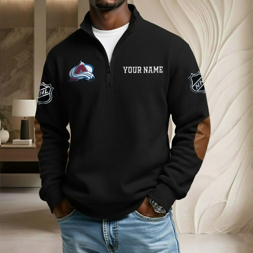 NHL x CA Custom Name Stand Collar Half-zip Sweatshirt HLP HLPHUONG