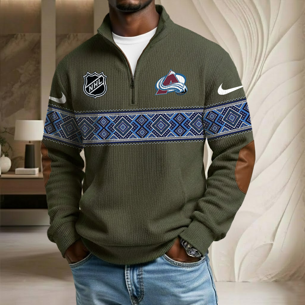 NHL x CA Stand Collar Half-zip Sweatshirt HLP HLPHUONG