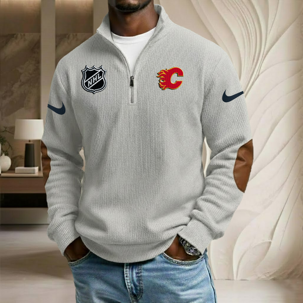 NHL x CAL Sport Team Stand Collar Half-zip Sweatshirt HLP HLPHUONG