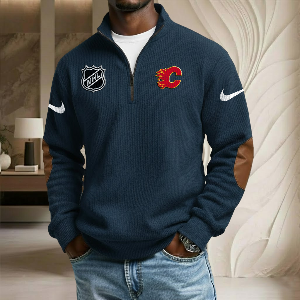 NHL x CAL Sport Team Stand Collar Half-zip Sweatshirt HLP HLPHUONG