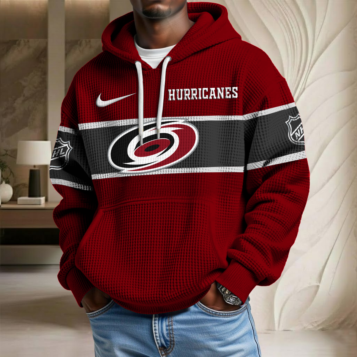 NHL x CAR Hockey Waffle Hoodie HLP HLPHUONG