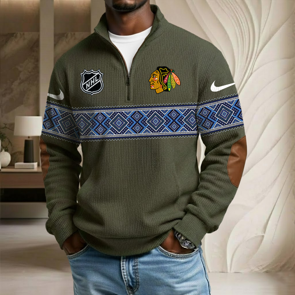 NHL x CB Stand Collar Half-zip Sweatshirt HLP HLPHUONG