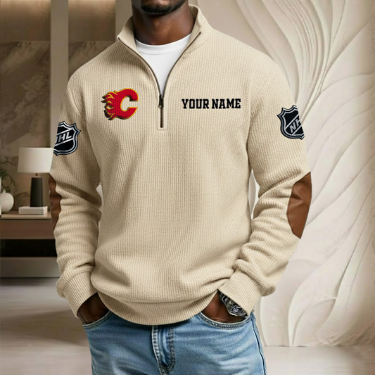 NHL x CF Custom Name Stand Collar Half-zip Sweatshirt HLP HLPHUONG