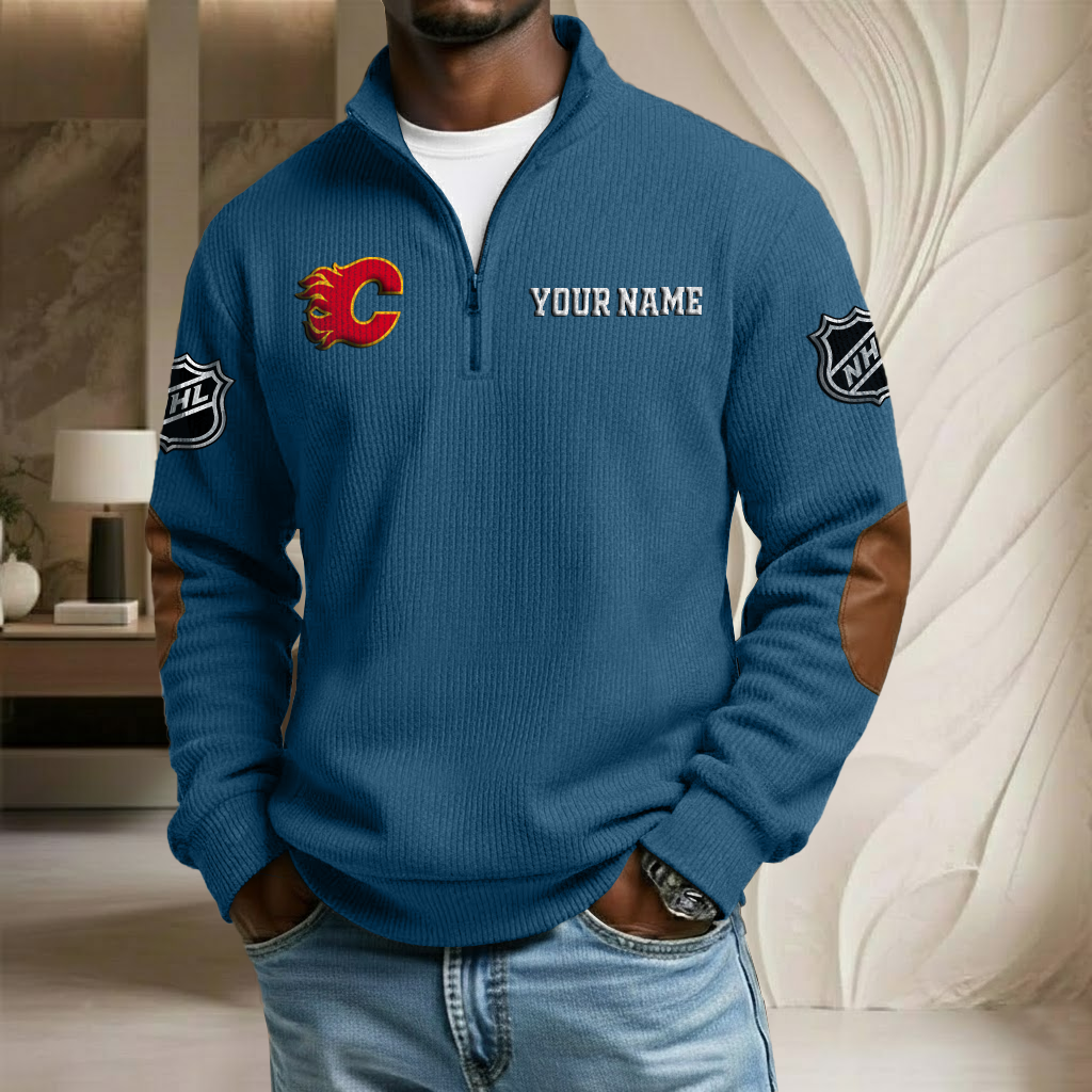 NHL x CF Custom Name Stand Collar Half-zip Sweatshirt HLP HLPHUONG