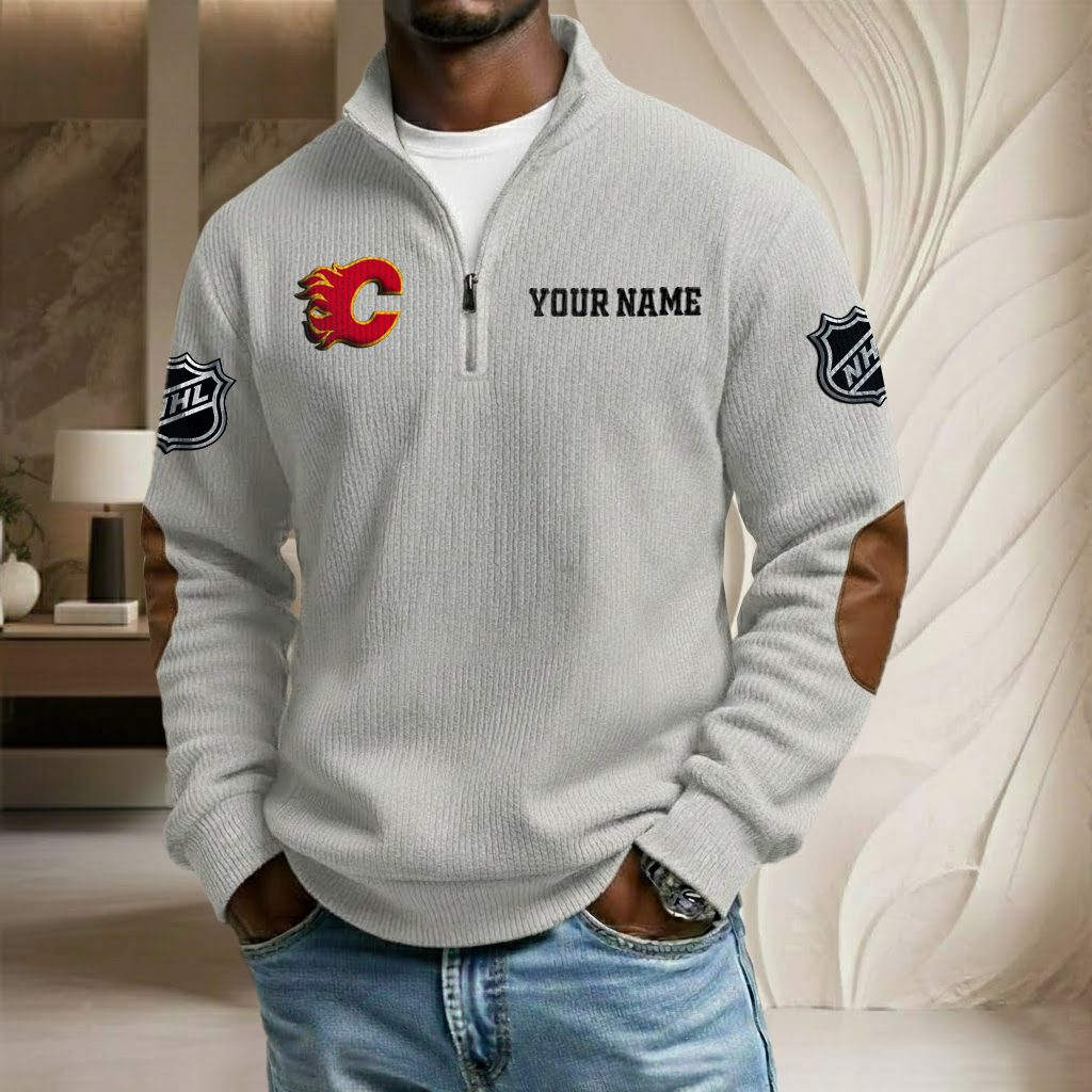 NHL x CF Custom Name Stand Collar Half-zip Sweatshirt HLP HLPHUONG