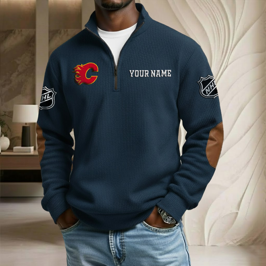 NHL x CF Custom Name Stand Collar Half-zip Sweatshirt HLP HLPHUONG