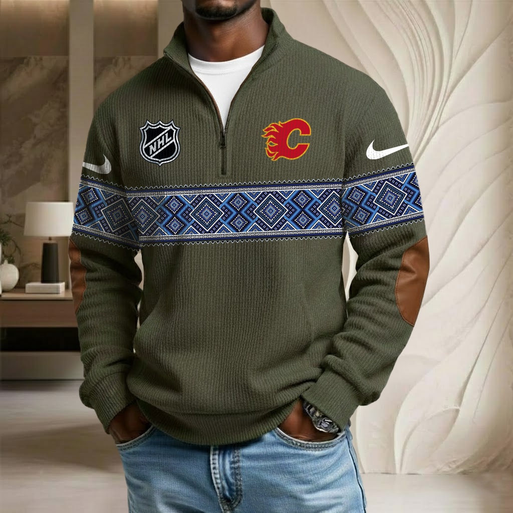 NHL x CF Stand Collar Half-zip Sweatshirt HLP HLPHUONG