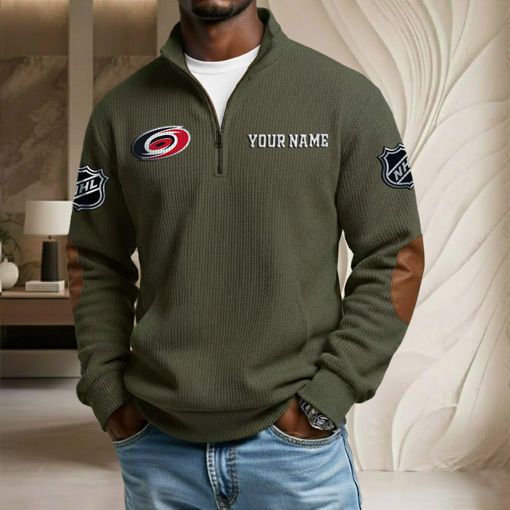 NHL x CH Custom Name Stand Collar Half-zip Sweatshirt HLP HLPHUONG