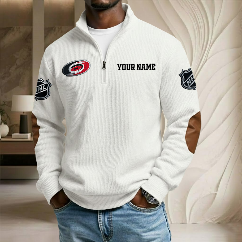 NHL x CH Custom Name Stand Collar Half-zip Sweatshirt HLP HLPHUONG