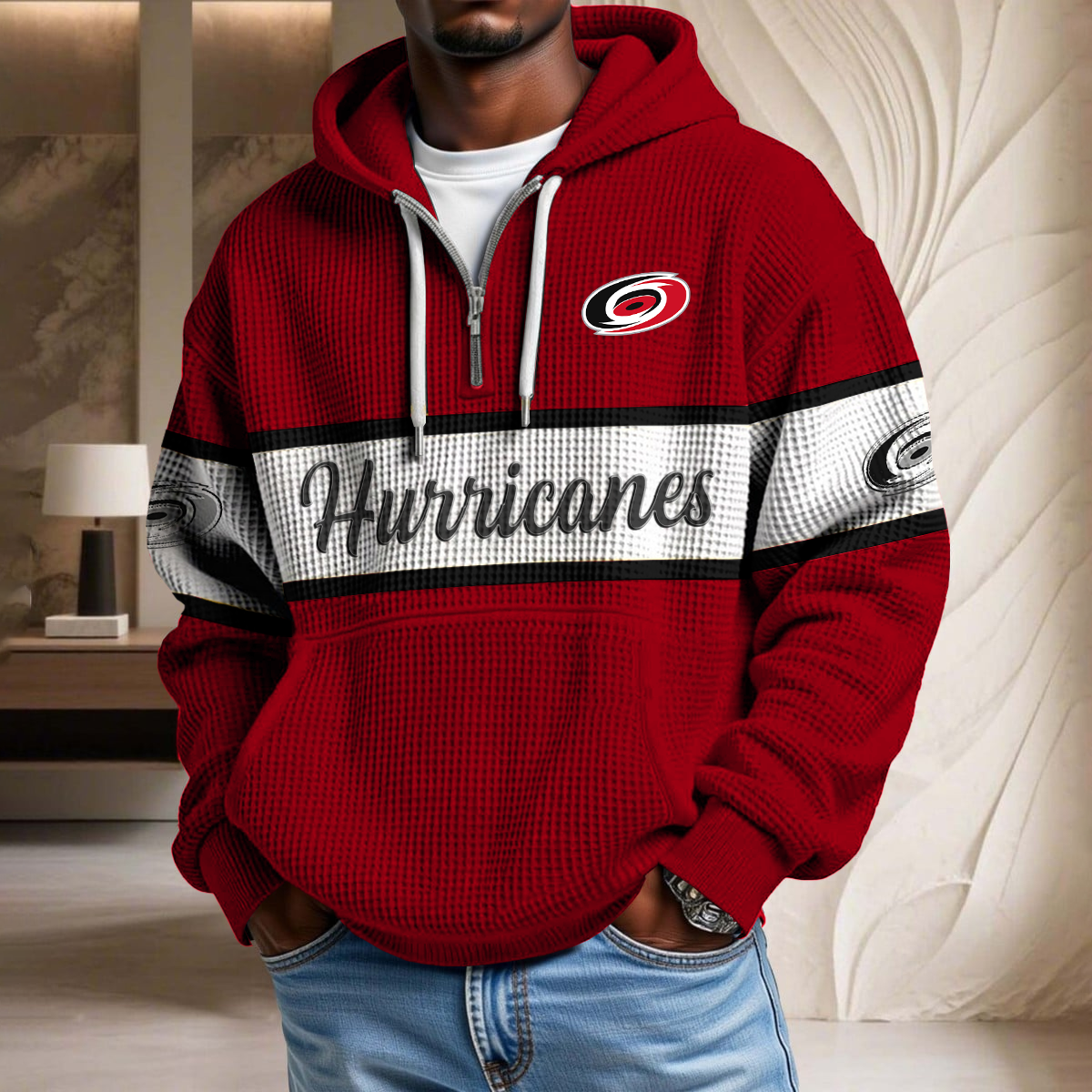 NHL x CH Waffle Half Zip Hoodie HLP HLPHUONG