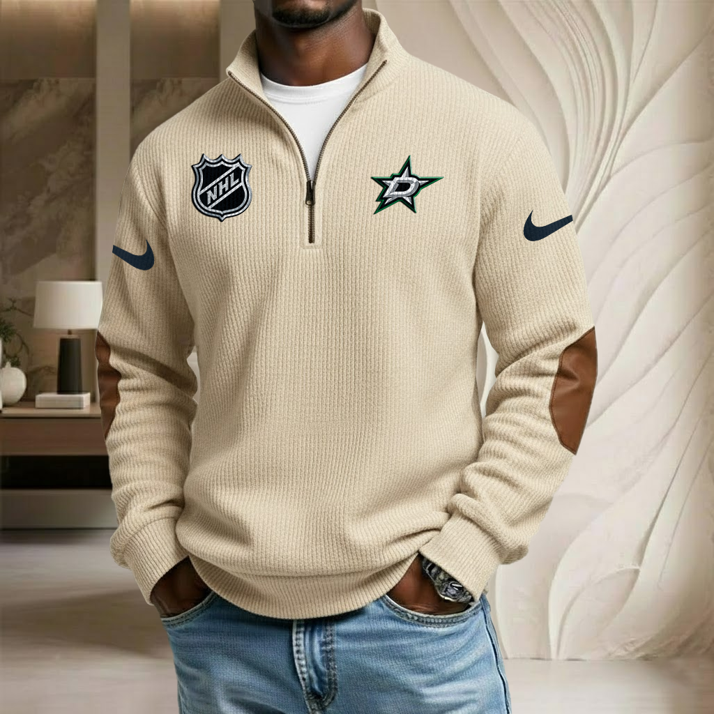 NHL x DAL Sport Team Stand Collar Half-zip Sweatshirt HLP HLPHUONG