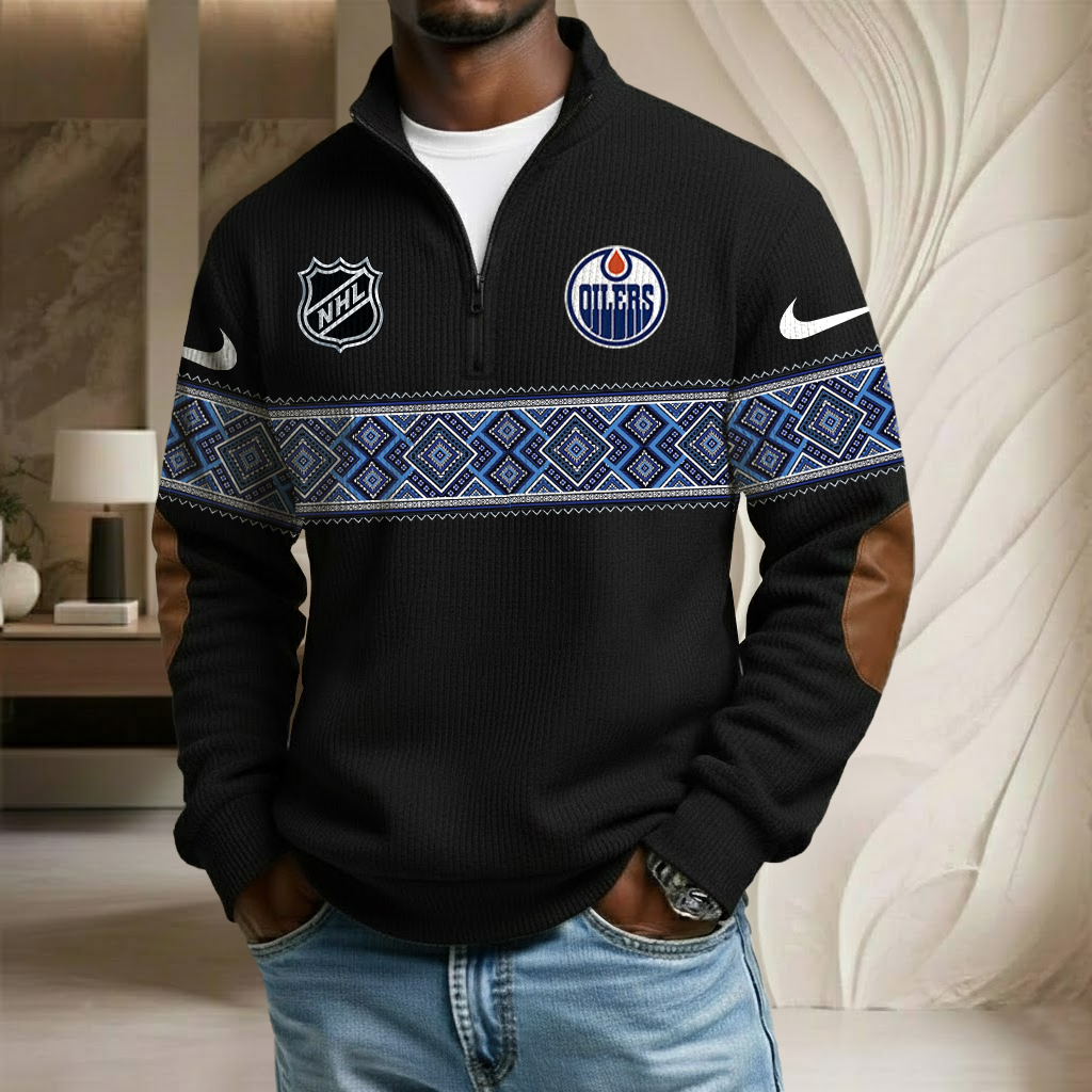 NHL x EO Stand Collar Half-zip Sweatshirt HLP HLPHUONG