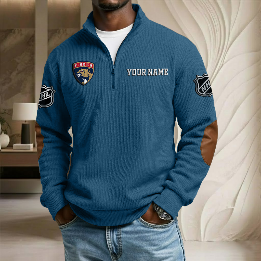 NHL x FP Custom Name Stand Collar Half-zip Sweatshirt HLP HLPHUONG