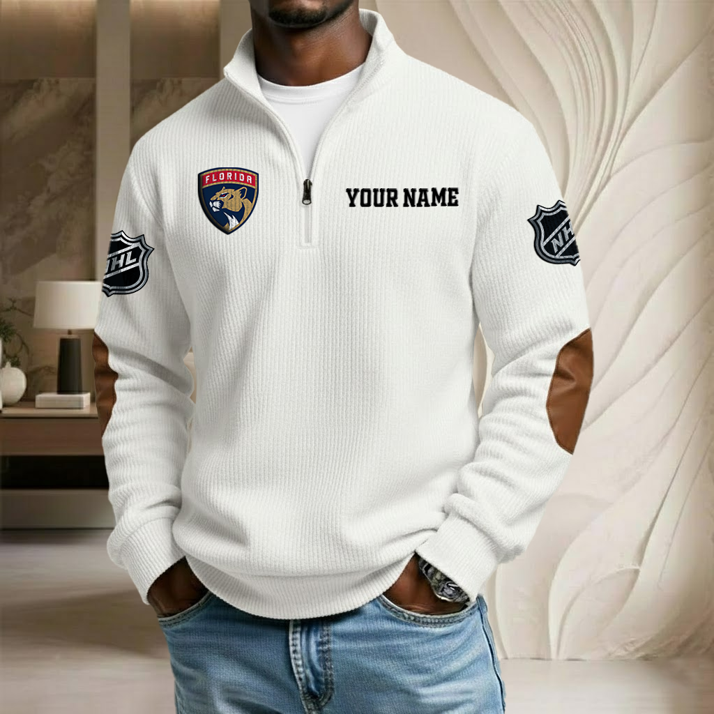 NHL x FP Custom Name Stand Collar Half-zip Sweatshirt HLP HLPHUONG
