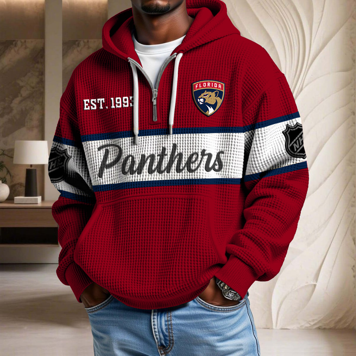 NHL x FP EST Waffle Half Zip Hoodie HLP HLPHUONG