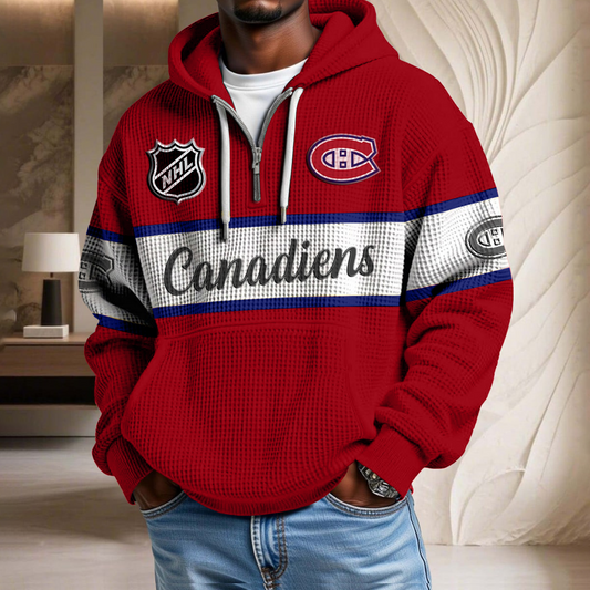 NHL x MC Hockey Team Waffle Half Zip Hoodie HLP HLPHUONG