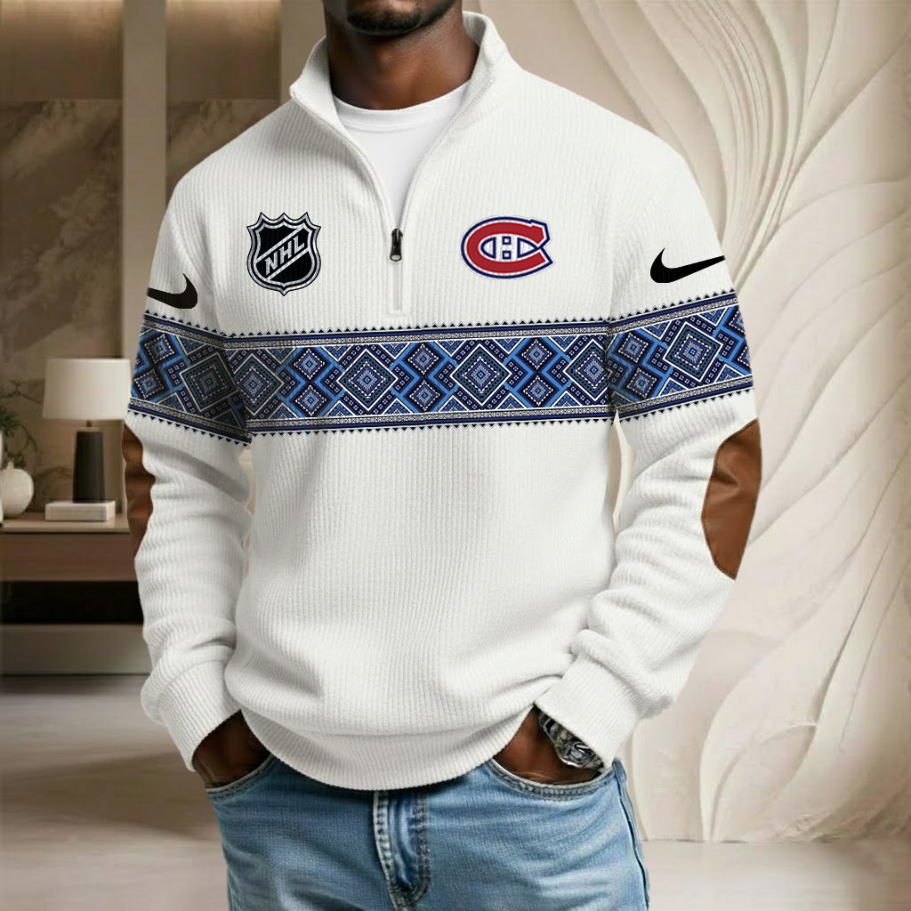 NHL x MC Stand Collar Half-zip Sweatshirt HLP HLPHUONG