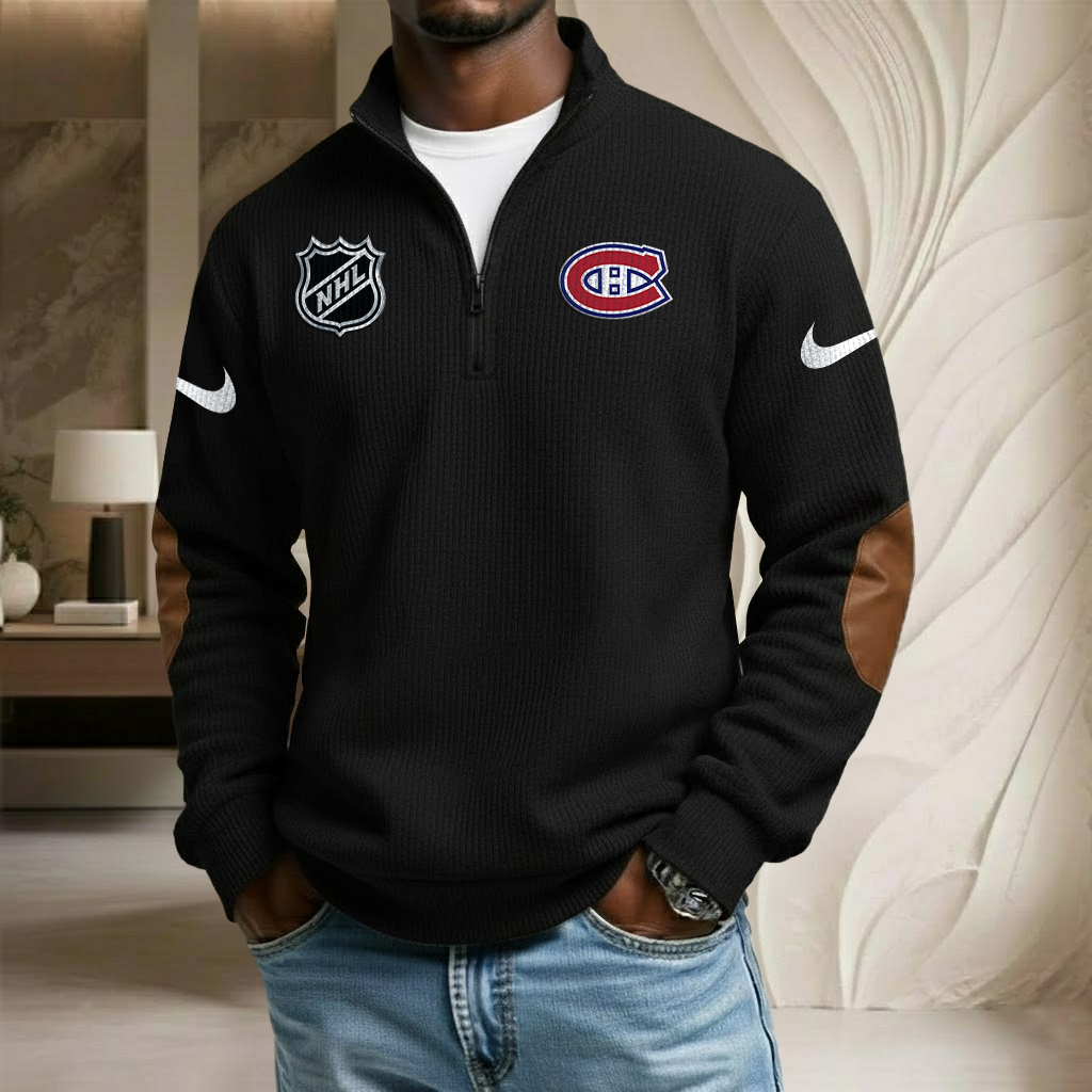 NHL x MON Sport Team Stand Collar Half-zip Sweatshirt HLP HLPHUONG
