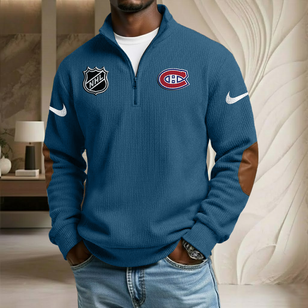 NHL x MON Sport Team Stand Collar Half-zip Sweatshirt HLP HLPHUONG