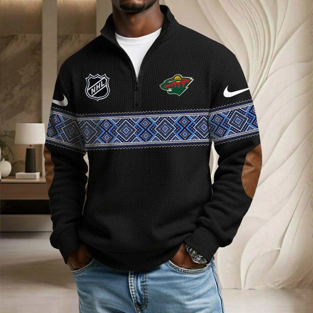 NHL x MW Stand Collar Half-zip Sweatshirt HLP HLPHUONG