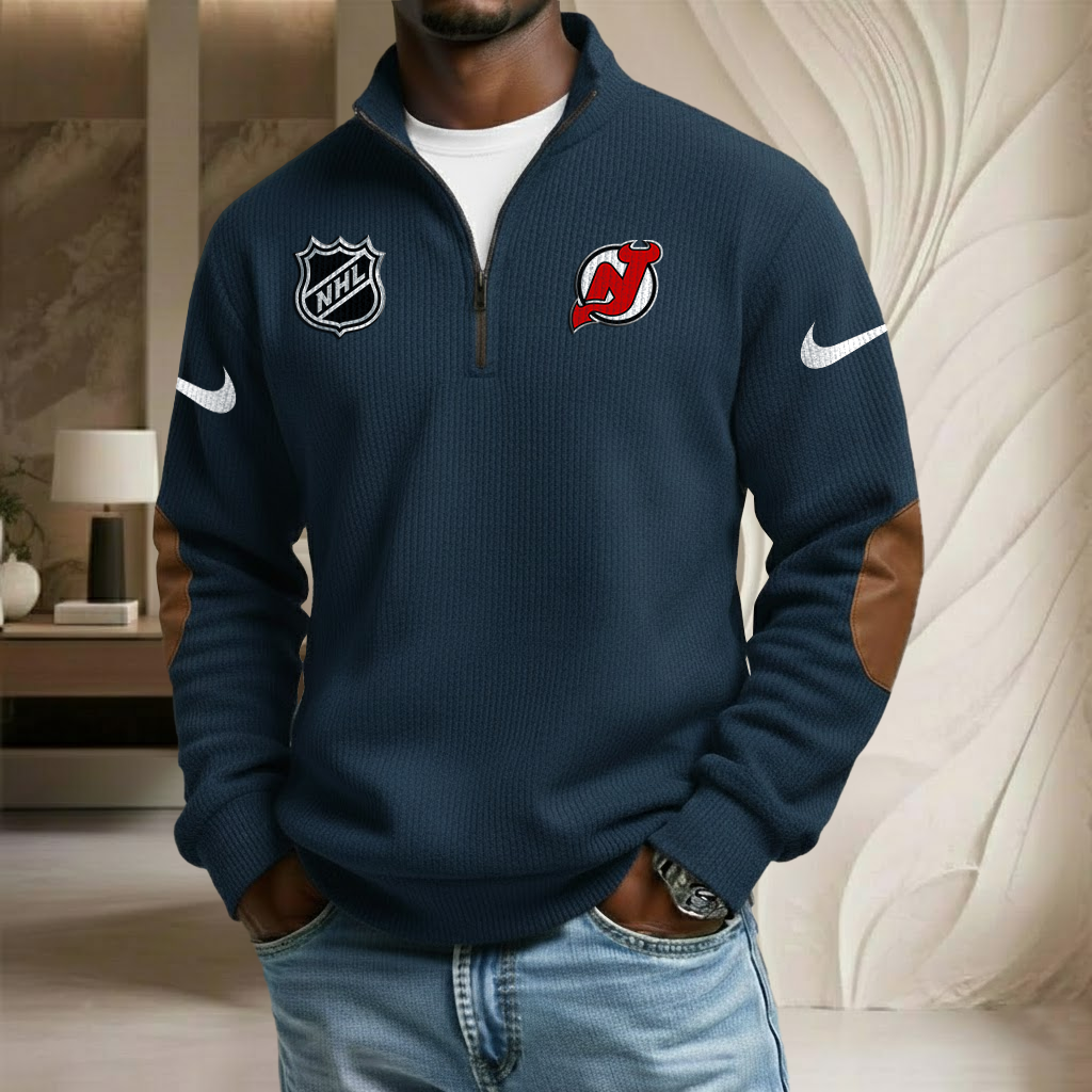 NHL x NJ Sport Team Stand Collar Half-zip Sweatshirt HLP HLPHUONG