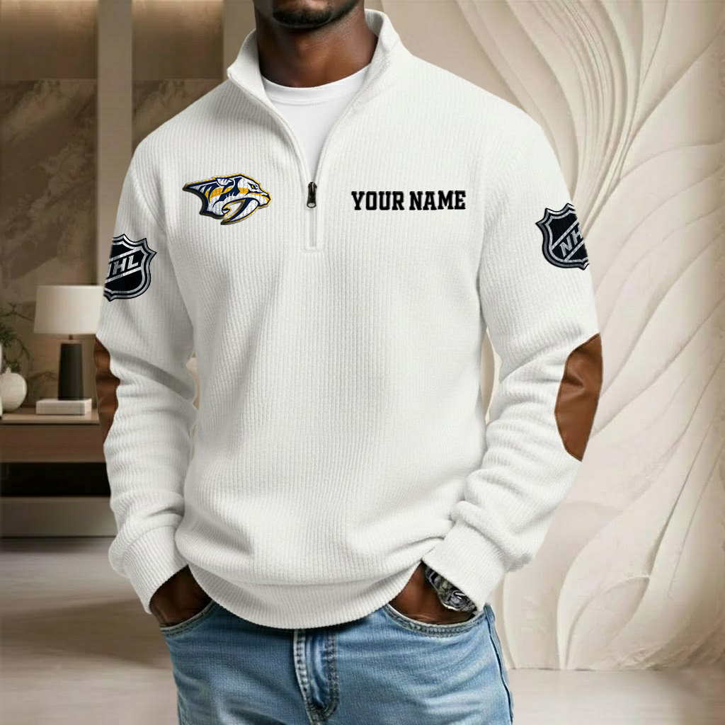 NHL x NP Custom Name Stand Collar Half-zip Sweatshirt HLP HLPHUONG