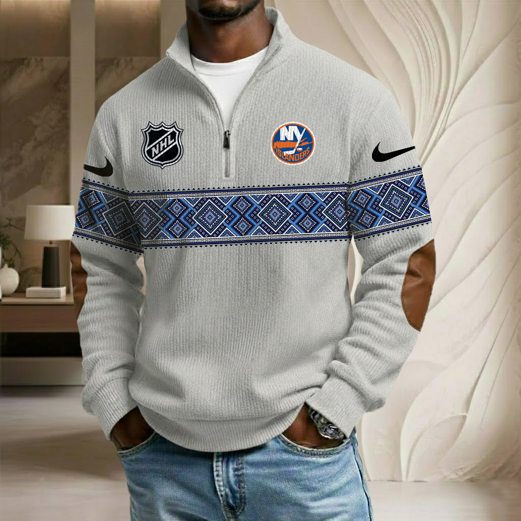 NHL x NYI Stand Collar Half-zip Sweatshirt HLP HLPHUONG