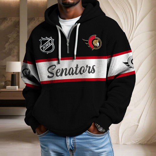 NHL x OS Hockey Team Waffle Half Zip Hoodie HLP HLPHUONG