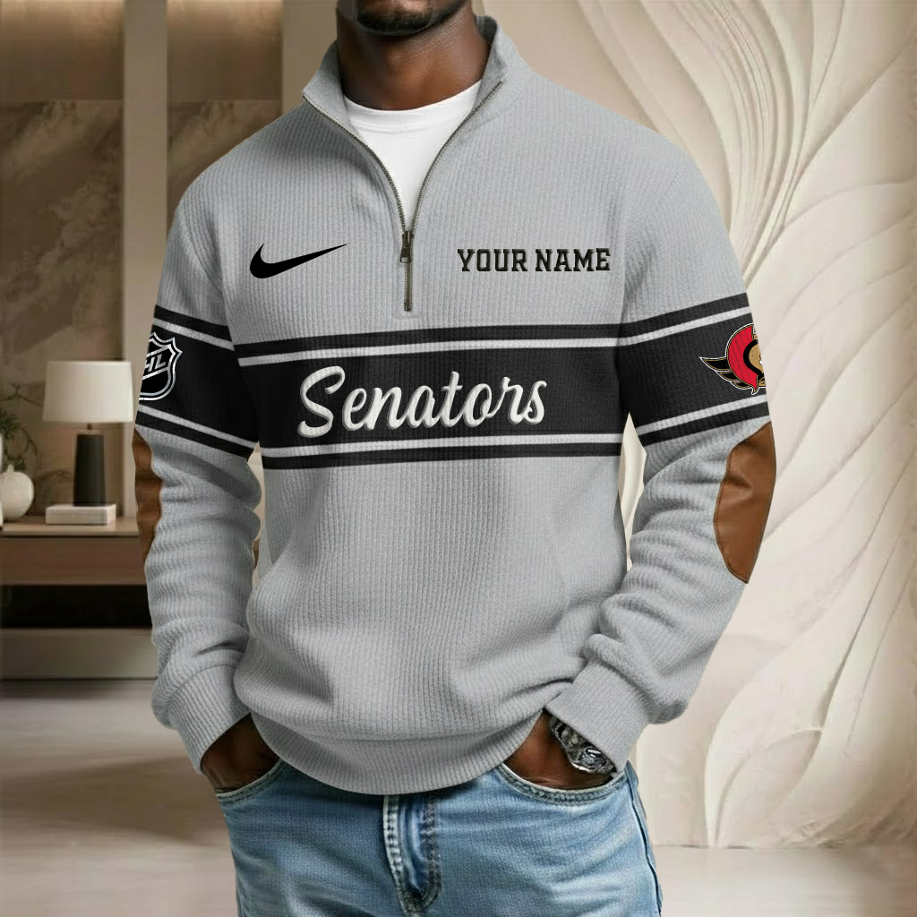 NHL x OTT Custom Name Stand Collar Half-zip Sweatshirt HLP HLPHUONG