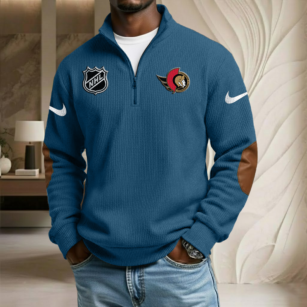 NHL x OTT Sport Team Stand Collar Half-zip Sweatshirt HLP HLPHUONG