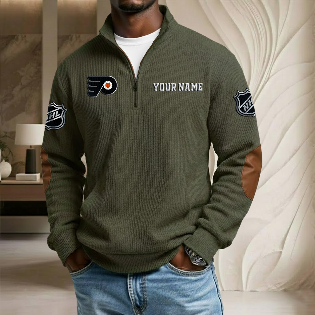 NHL x PF Custom Name Stand Collar Half-zip Sweatshirt HLP HLPHUONG