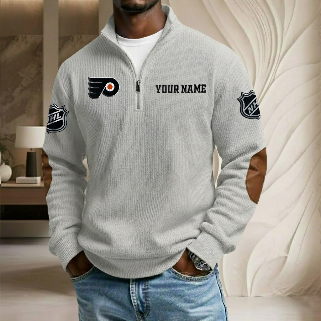 NHL x PF Custom Name Stand Collar Half-zip Sweatshirt HLP HLPHUONG