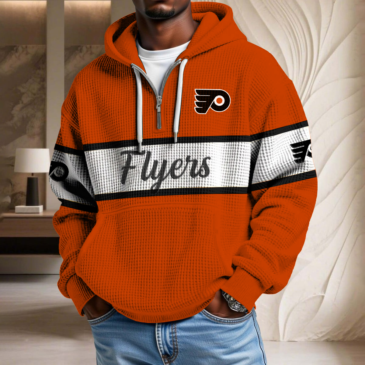 NHL x PF Waffle Half Zip Hoodie HLP HLPHUONG