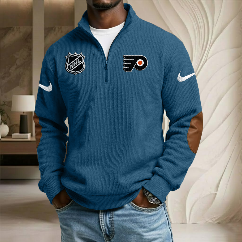 NHL x PHI Sport Team Stand Collar Half-zip Sweatshirt HLP HLPHUONG