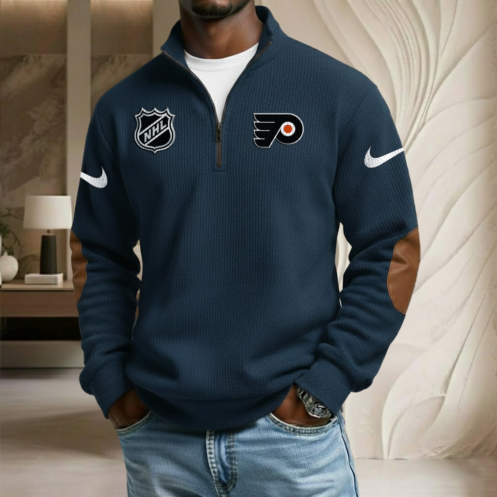 NHL x PHI Sport Team Stand Collar Half-zip Sweatshirt HLP HLPHUONG