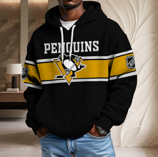 NHL x PIT Waffle Hoodie HLP HLPHUONG