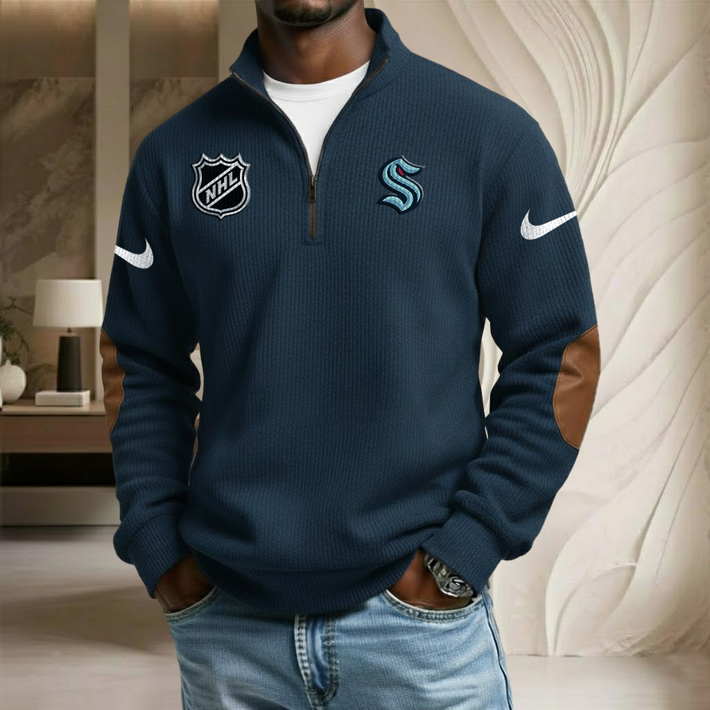 NHL x SEA Sport Team Stand Collar Half-zip Sweatshirt HLP HLPHUONG