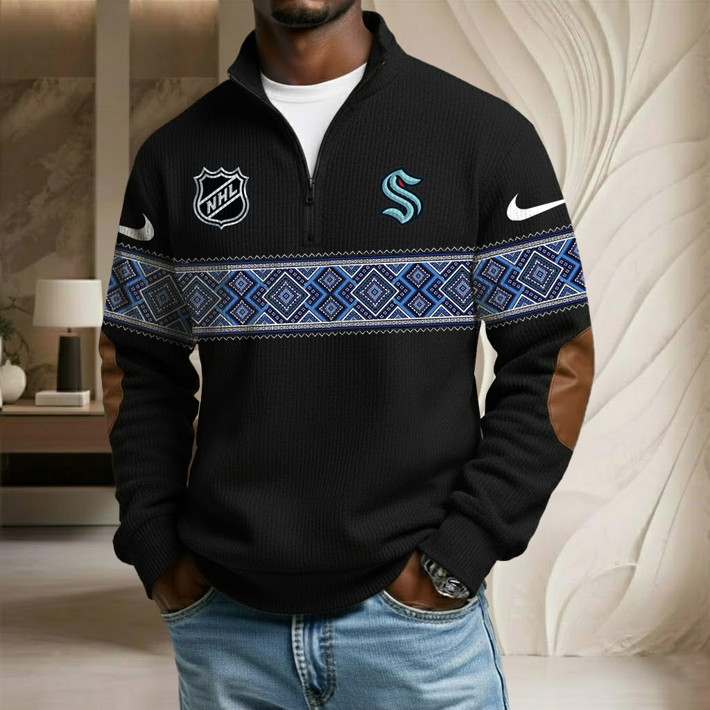 NHL x SK Stand Collar Half-zip Sweatshirt HLP HLPHUONG