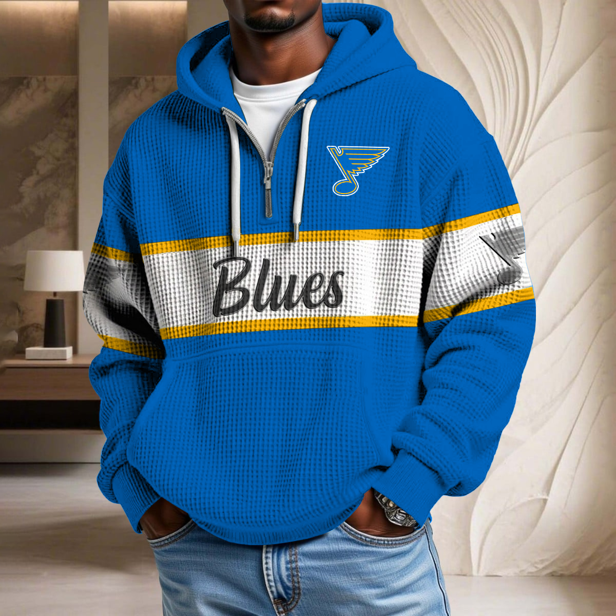 NHL x SLB Waffle Half Zip Hoodie HLP HLPHUONG