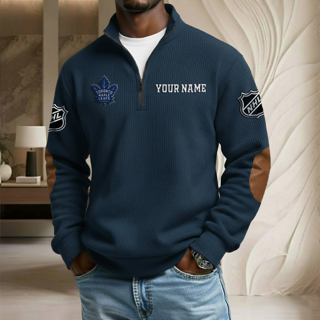 NHL x TML Custom Name Stand Collar Half-zip Sweatshirt HLP HLPHUONG