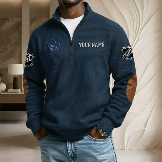 NHL x TML Custom Name Stand Collar Half-zip Sweatshirt HLP HLPHUONG