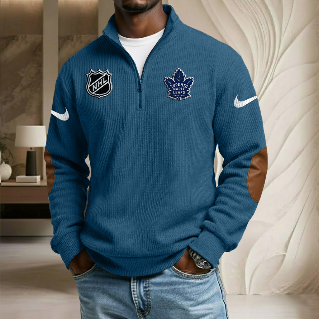 NHL x TOR Sport Team Stand Collar Half-zip Sweatshirt HLP HLPHUONG