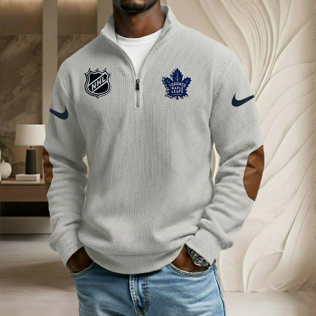 NHL x TOR Sport Team Stand Collar Half-zip Sweatshirt HLP HLPHUONG
