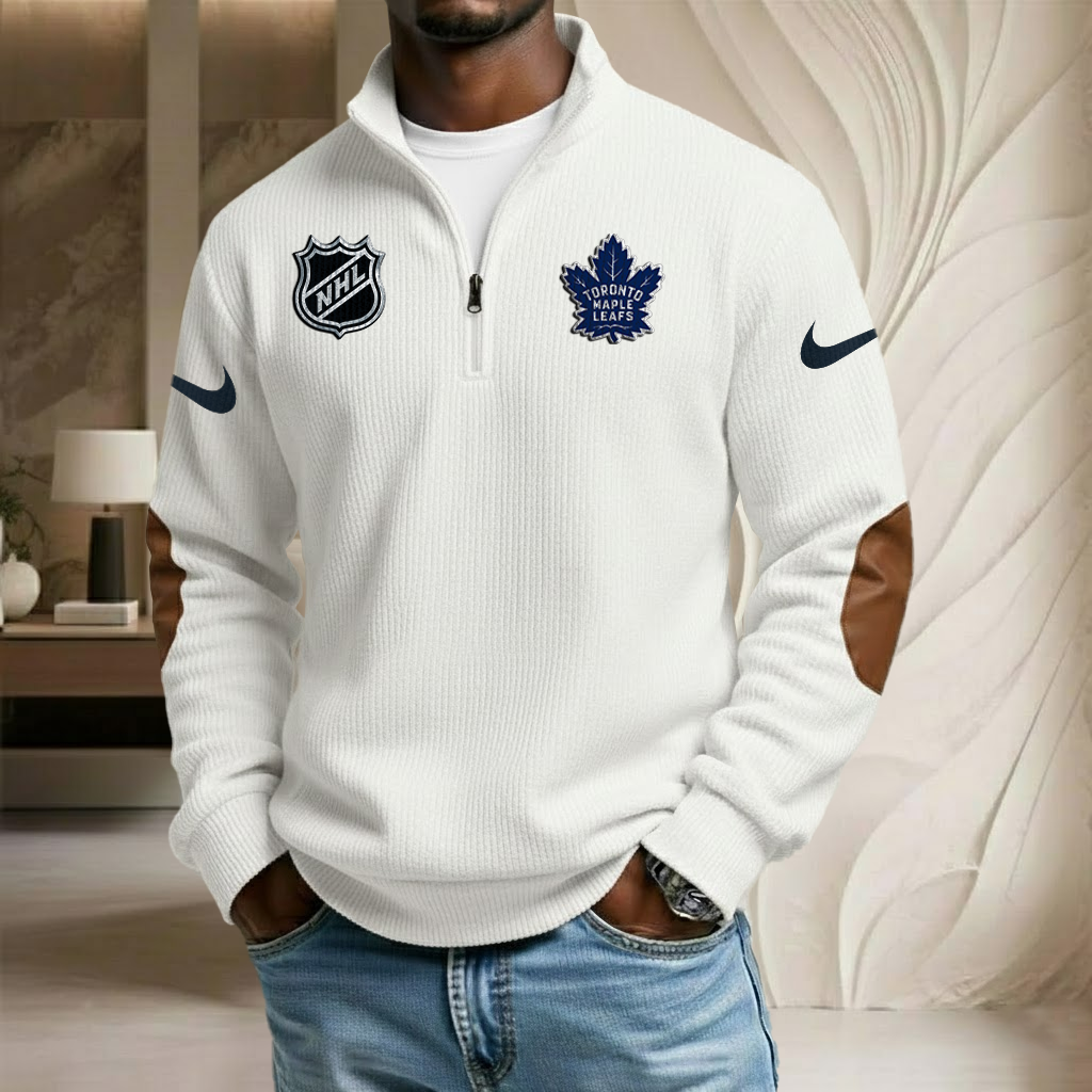 NHL x TOR Sport Team Stand Collar Half-zip Sweatshirt HLP HLPHUONG