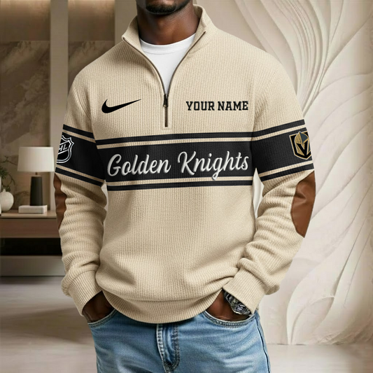 NHL x VEG Custom Name Stand Collar Half-zip Sweatshirt HLP HLPHUONG