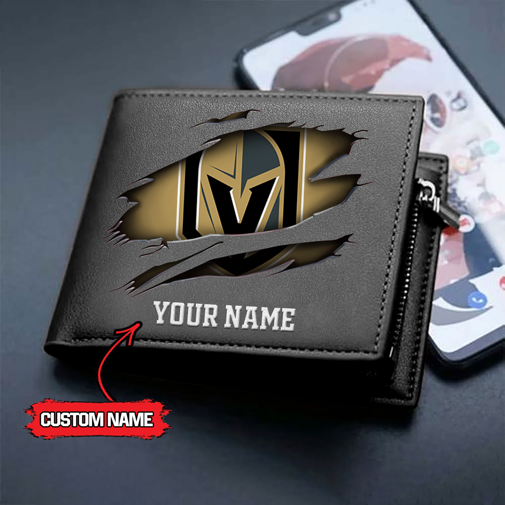 NHL x VGK Custom Name Leather Wallet HLP HLPHUONG